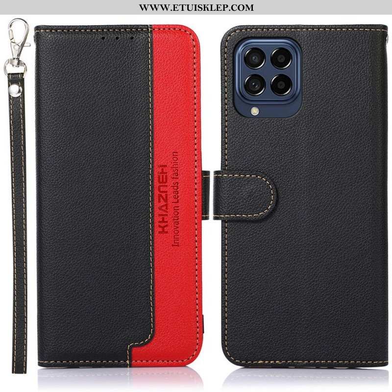 Etui Folio do Samsung Galaxy M53 5G Rfid Khazneh W Stylu Liczi